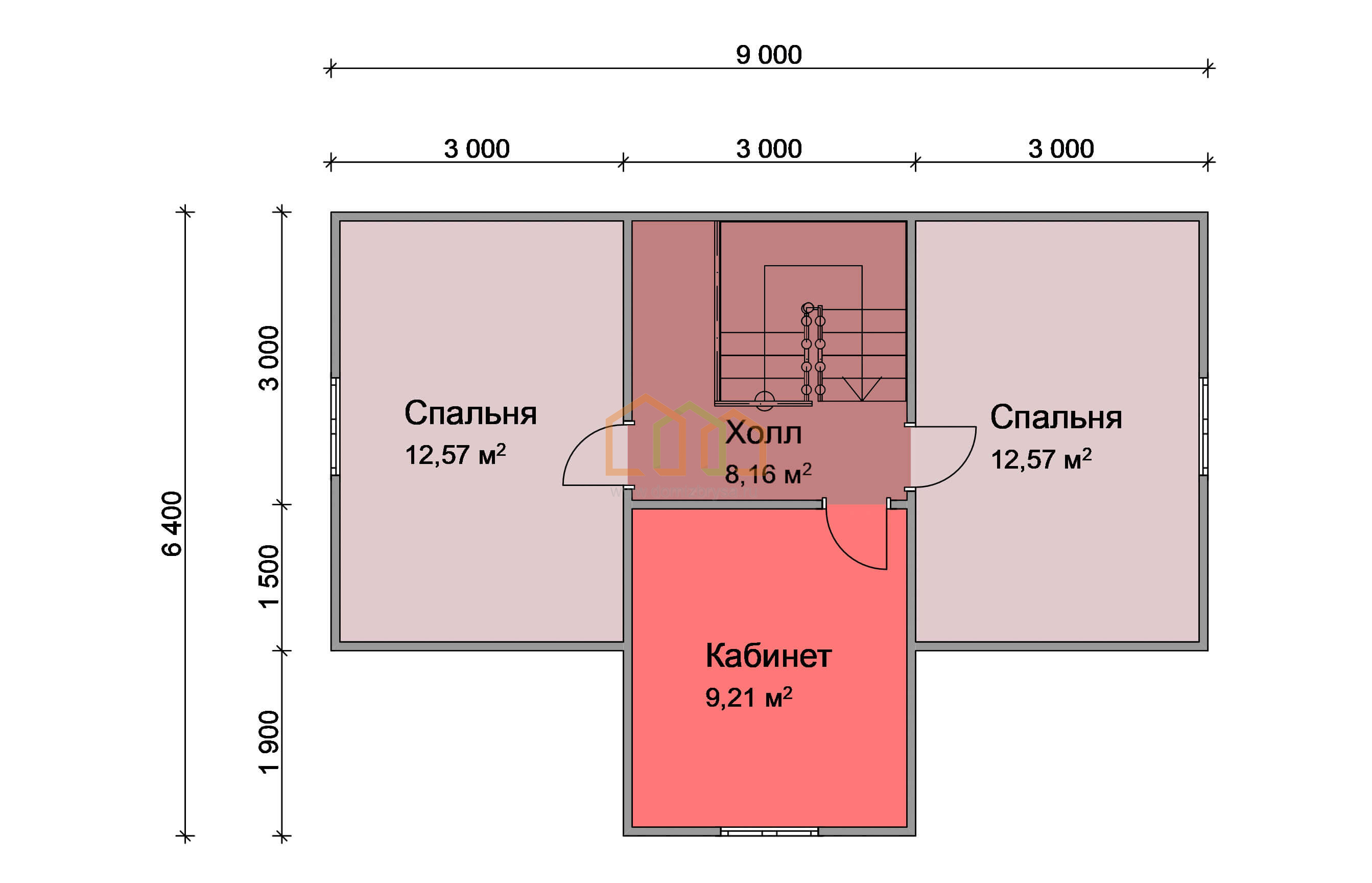 Каркасный дом 7х9 с мансардой - цена 2044000 руб под ключ в Приозерске.  Площадь: 107.7 м² с эркером